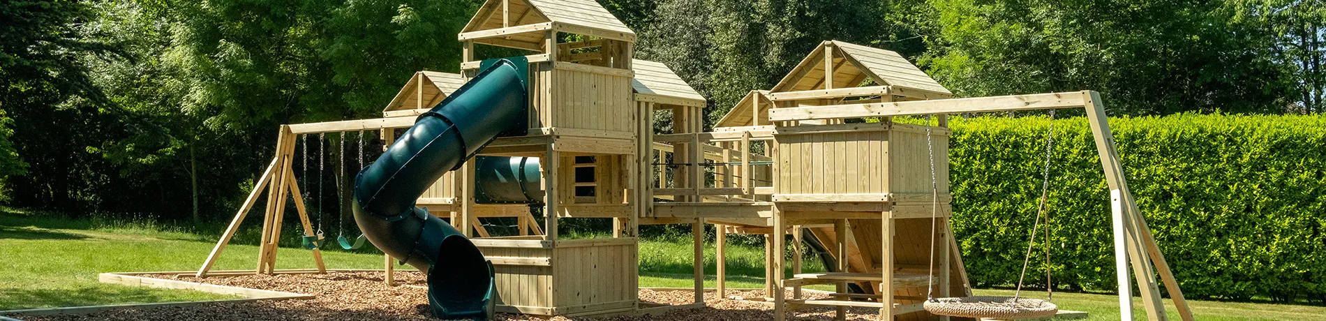 Wooden garden climbing frames slider image